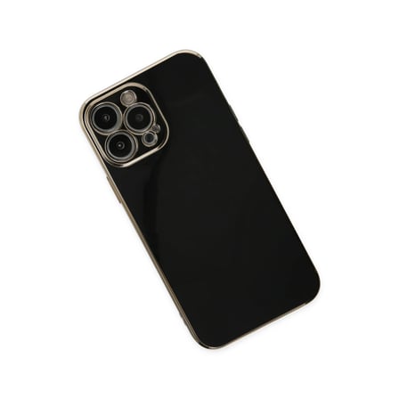 Apple İphone 15 Pro Max Kılıf Volet Silikon - Siyah
