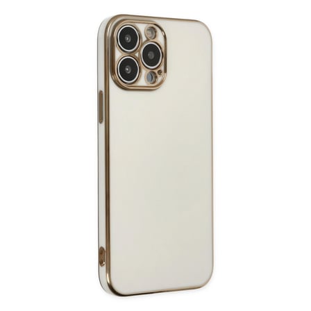 Apple İphone 15 Pro Max Kılıf Volet Silikon - Beyaz