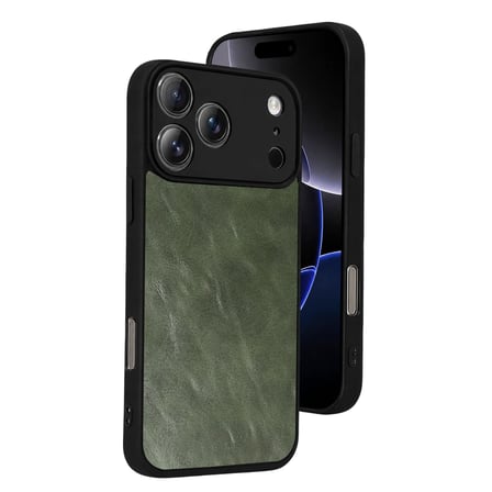 Apple İphone 17 Pro Aras Deri Kapak - Yeşil