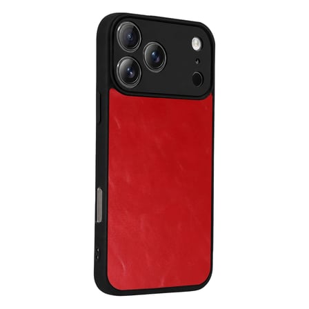 Apple İphone 17 Pro Max Aras Deri Kapak - Kırmızı