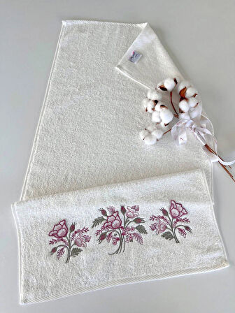 MYSOFT 6'LI 50X90 3D NAKIŞLI HAVLU - SÜMBÜL