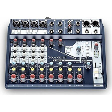 Soundcraft Notepad 12FX 12 Kanal Effektli Analog USB Mixer