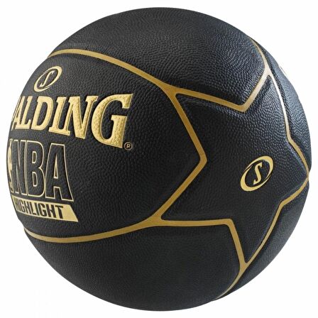 Spalding Highlight Black Gold 2021 Basket Topu