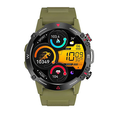 ZCWATCH V0323 Amoled Outdoor Tank1, Bt Call, Spor Sağlık, IP68 Profesyonel Akıllı Saat