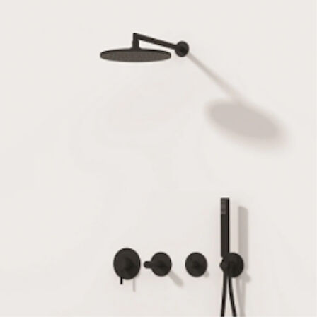 VitrA Origin Ankastre Duş Seti, Siyah, 9 Parça