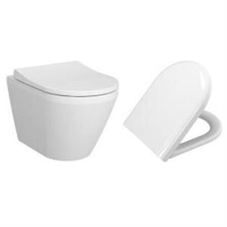 VitrA Integra Rim-Ex Asma Klozet ve Soft Kapak Takımı, Beyaz