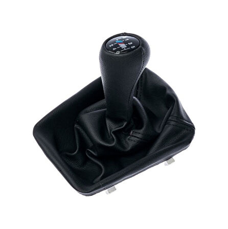 BMW | E46 için M logolu (6 Vites) Siyah Deri Vites Körüğü