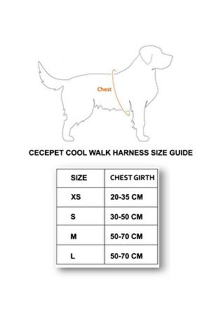 CecePet Cool Walk Harness Kırmızı Köpek Göğüs Tasması