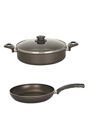 Mehtap Onyx Teflon 22 CM Karnıyarık Ve 22 CM Tava