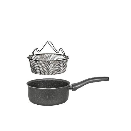 Mehtap Granit Kızırtma Tavası Kapaksız 22 CM