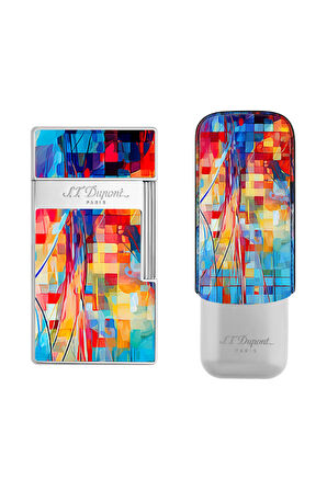 S.T. Dupont Biggy Graff'ty Çakmak Kılıf İkili Puro Seti