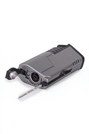 Parmida 3 Torch Pürmüz Gunmetal-Siyah Metal Puro Çakmağı