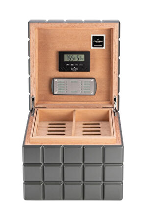 Colibri Heritage Cube Gümüş Sedir Humidor Puro Kutusu
