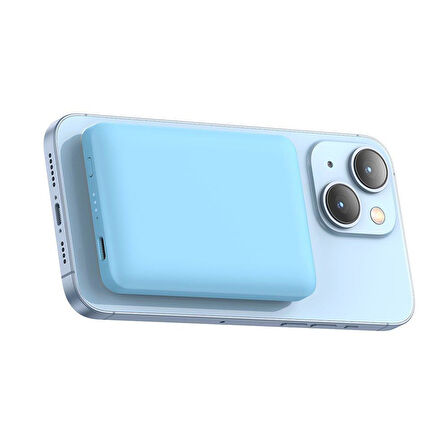 Mcdodo MC-3952 15W Mini Manyetik 5000 mAh Powerbank- Mavi 