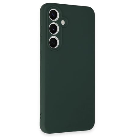Samsung Galaxy S24 FE Kılıf Nano içi Kadife Silikon - Koyu Yeşil