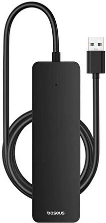 Baseus 4in1 USB Çoğaltıcı Hub UltraJoy Lite USB-A to USB 3.0 5GBps 1 Metre Siyah