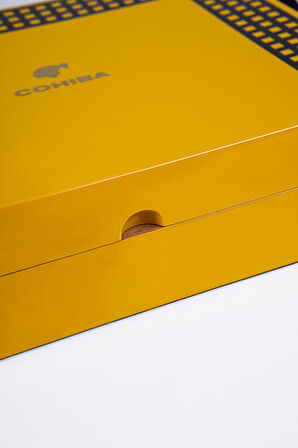 Cohiba Sarı Nokta Desenli Sedir Humidor Puro Kutusu