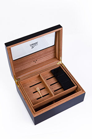 Lubinski Kahverengi Sedir Humidor Puro Kutusu