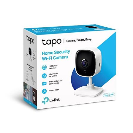 TP-LINK TAPO C100 FULL HD 1080P GECE GÖRÜŞLÜ 128GB