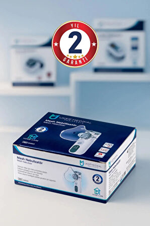 UKER Dijital Ekranlı Sessiz Mesh Nebulizer | CE & TÜV Onaylı, ÜTS Kayıtlı, Şarjlı, Çocuk ve Yetişkin Kullanımına Uygun