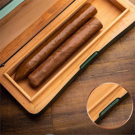 Lubinski Yeni Stil Slim Seyahat Puro Kutusu/Humidor Lake Gri 2's