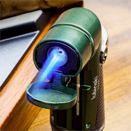 Lubinski Tek Torch İğneli Ve Delicili Puro Çakmağı Gri