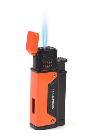 Conquistador Tek Torch Pürmüz Turuncu Siyah Delicili Metal Puro Çakmağı