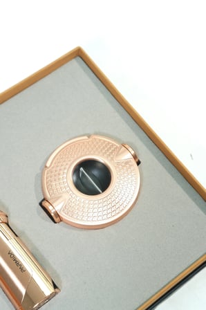 Parmida 3 Torch Bronz Çakmak Bronz V Kesici İkili Puro Seti