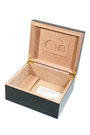 Cohiba Siyah Nokta Desenli Sedir Humidor Puro Kutusu