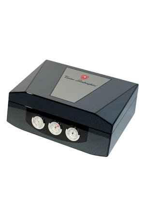 Tonino Lamborghini Siyah Desenli Sedir Humidor Puro Kutusu