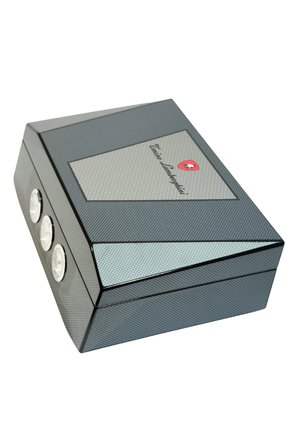 Tonino Lamborghini Siyah Desenli Sedir Humidor Puro Kutusu