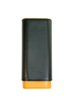Cohiba Sarı Siyah Üçlü Deri Puro Kılıfı