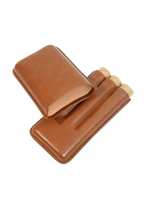 Cohiba Kahverengi Üçlü Deri Puro Kılıfı