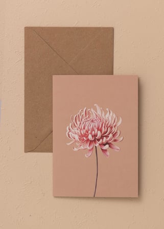 The Mia Art Line Mini Tebrik Kart Seti Chrysanthemum 10X14