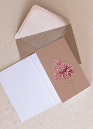 The Mia Art Line Mini Tebrik Kart Seti Chrysanthemum 10X14