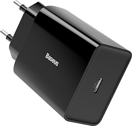 Baseus Speed Mini Quick Charger 20W Şarj Başlık Type-C Hızlı Şarj Adaptörü  CCFS-SN01 Siyah