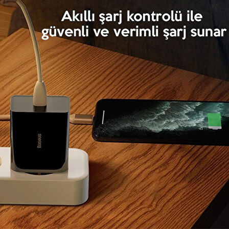 Baseus Speed Mini Quick Charger 20W Şarj Başlık Type-C Hızlı Şarj Adaptörü  CCFS-SN01 Siyah