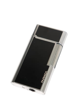 Parmida Soft Flame Siyah Gümüş Metal Puro Çakmağı