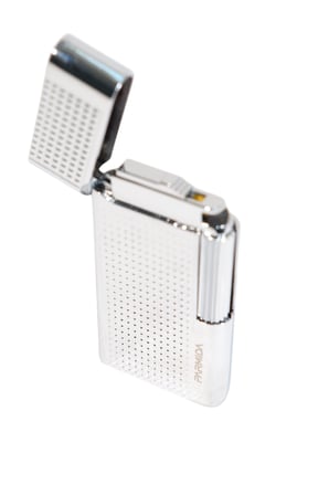 Parmida Soft Flame Gümüş İşlemeli Metal Puro Çakmağı