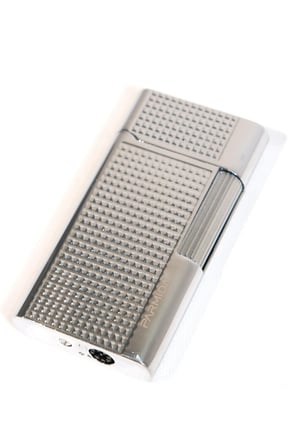 Parmida Soft Flame Gümüş İşlemeli Metal Puro Çakmağı