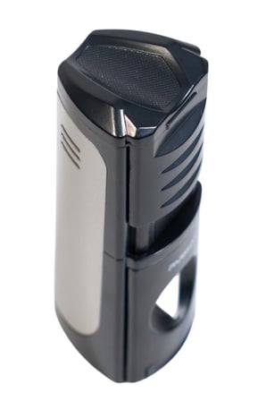 Parmida 3 Torch Pürmüz Kesici & Delicili Siyah Gunmetal Metal Puro Çakmağı