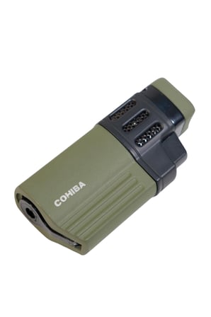 Cohiba 4 Torch Pürmüz Delicili Haki Siyah Metal Puro Çakmağı