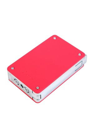 Caseti Çift Torch Pürmüz & Tek Torch Mum Alev Delicili Kırmızı Metal Puro Çakmağı