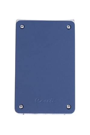 Caseti Çift Torch Pürmüz & Tek Torch Mum Alev Delicili Lacivert Metal Puro Çakmağı