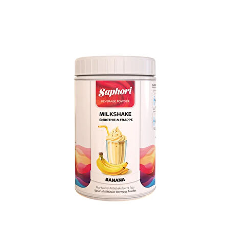Saphori Muz Aromalı Milkshake & Smoothie İçecek Tozu 1 Kg