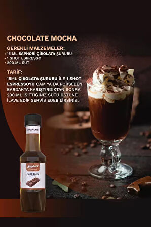 Saphori 6’lı Aromalı Kokteyl Şurubu Kahve Şurubu Seti 6 x 250 ML