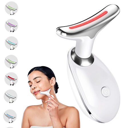 CELİK AVM® 7 Farklı Işık Modlu Titreşimli Boyun Ve Yüz Ems Güzellik Cihazı