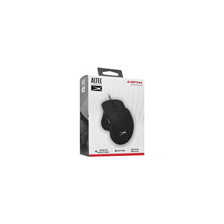 Lansing ALBM7444, Siyah, Usb, 3200DPI, Kablolu Optik Mouse
