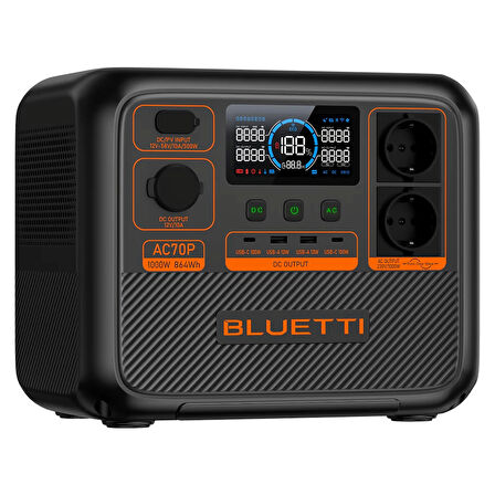 Bluetti AC70P UPS 864Wh Kapasiteli Taşınabilir Güç Kaynağı (Bluetti Türkiye Garantili)