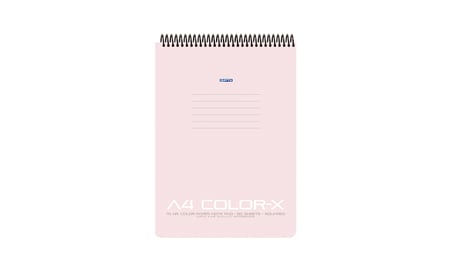Gıpta Color-X A4 Spiralli Pp Kapak Bloknot (Not Defteri) Renkli İç Kağıtlı 80 Yp Çizgili (4 Lü Paket